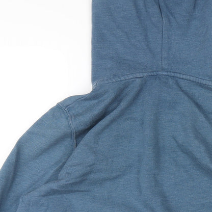 PINK Womens Blue Cotton Full Zip Hoodie Size M Zip