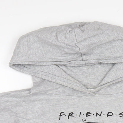 Womens UK Size 12 Friends Grey Pullover Hoodie