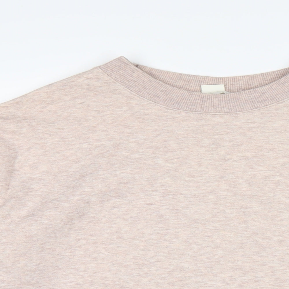 H&M Womens Pink Cotton Pullover Sweatshirt Size XS Pullover