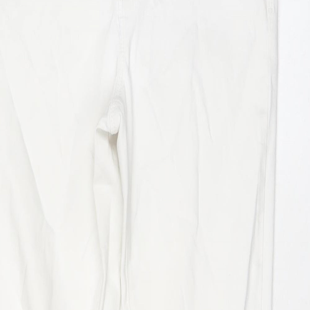 Womens UK Size 10 Marks and Spencer Regular Fit Skinny White Jeans
