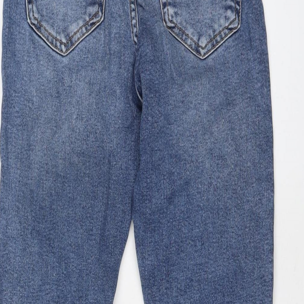 Topshop Womens Blue Cotton Skinny Jeans Size 28 in L24 in Regular Button