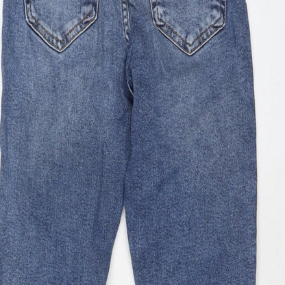 Topshop Womens Blue Cotton Skinny Jeans Size 28 in L24 in Regular Button