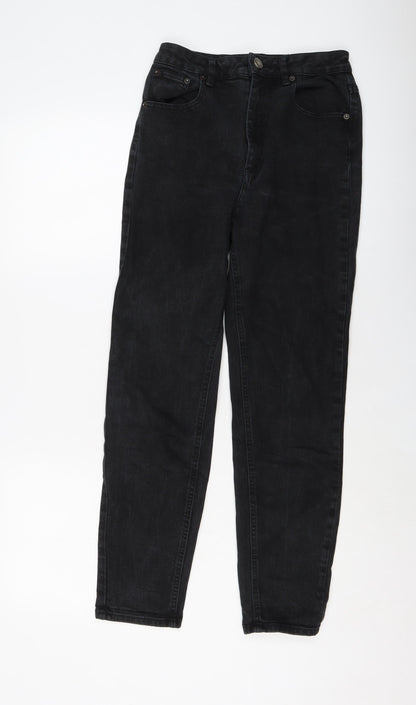 ASOS Womens Black Cotton Mom Jeans Size 28 in L32 in Regular Button