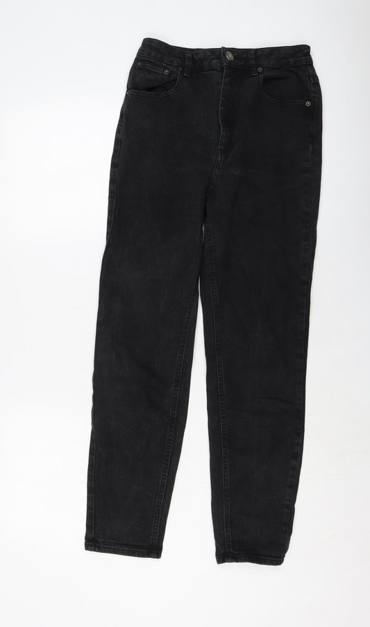 ASOS Womens Black Cotton Mom Jeans Size 28 in L32 in Regular Button