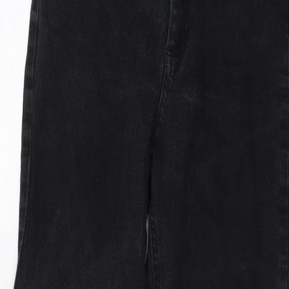 ASOS Womens Black Cotton Mom Jeans Size 28 in L32 in Regular Button