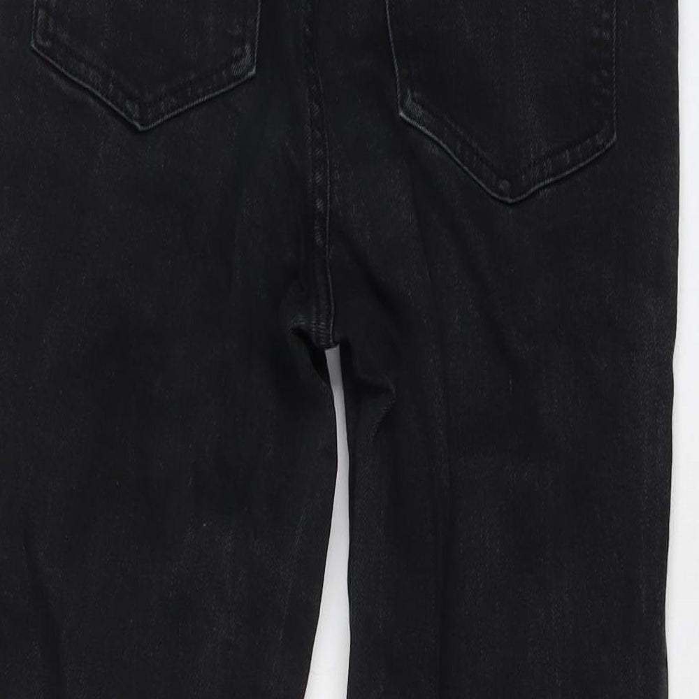 ASOS Womens Black Cotton Mom Jeans Size 28 in L32 in Regular Button