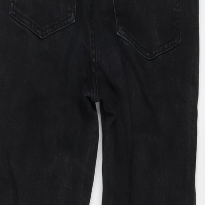 ASOS Womens Black Cotton Mom Jeans Size 28 in L32 in Regular Button