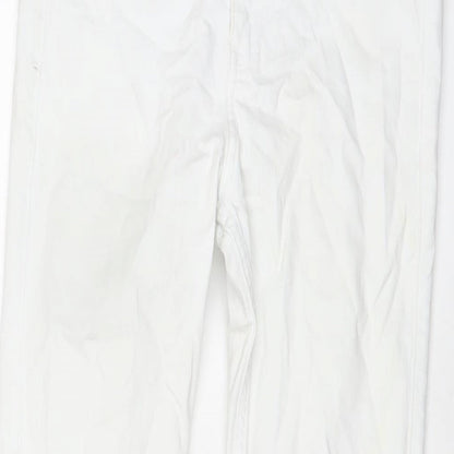 Hollister Womens White Cotton Skinny Jeans Size 27 in L28 in Regular Button