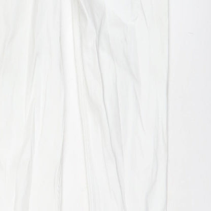 Hollister Womens White Cotton Skinny Jeans Size 27 in L28 in Regular Button