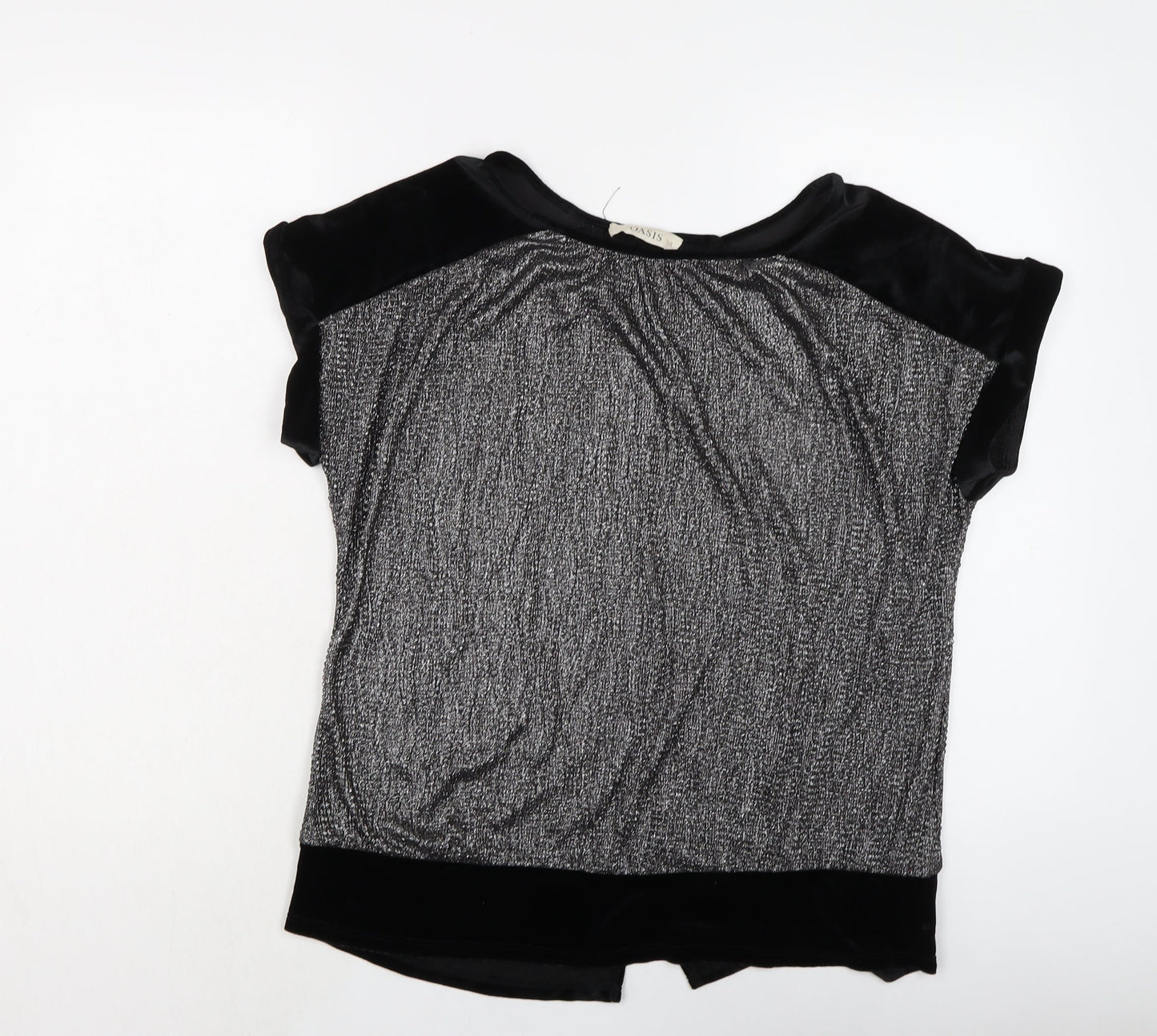 Womens UK Size S Oasis Black Basic Blouse