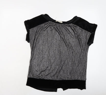 Womens UK Size S Oasis Black Basic Blouse