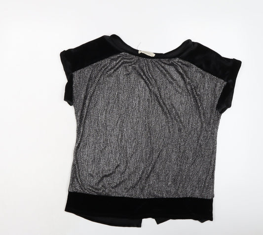Womens UK Size S Oasis Black Basic Blouse