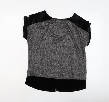 Womens UK Size S Oasis Black Basic Blouse