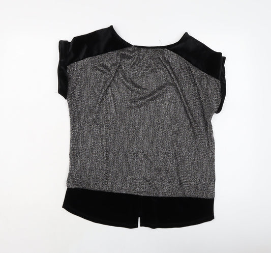 Womens UK Size S Oasis Black Basic Blouse