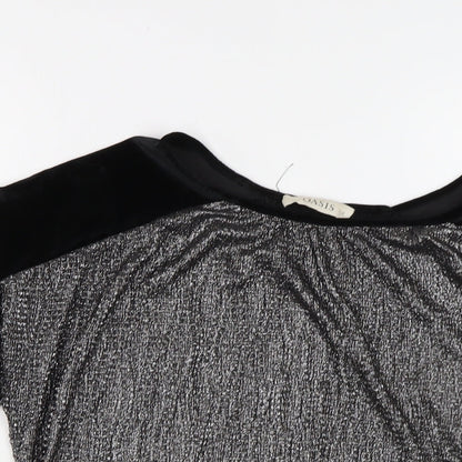 Womens UK Size S Oasis Black Basic Blouse