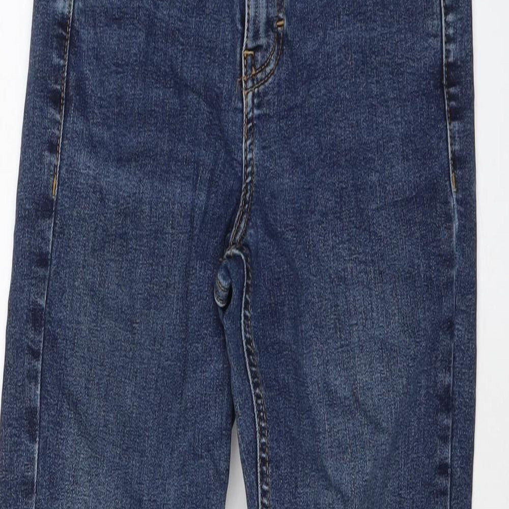 Topshop Womens Blue Cotton Skinny Jeans Size 26 in L23 in Regular Button