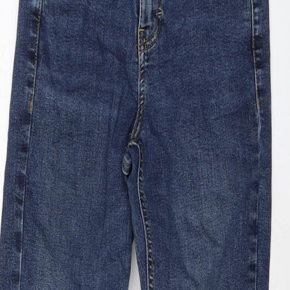 Topshop Womens Blue Cotton Skinny Jeans Size 26 in L23 in Regular Button