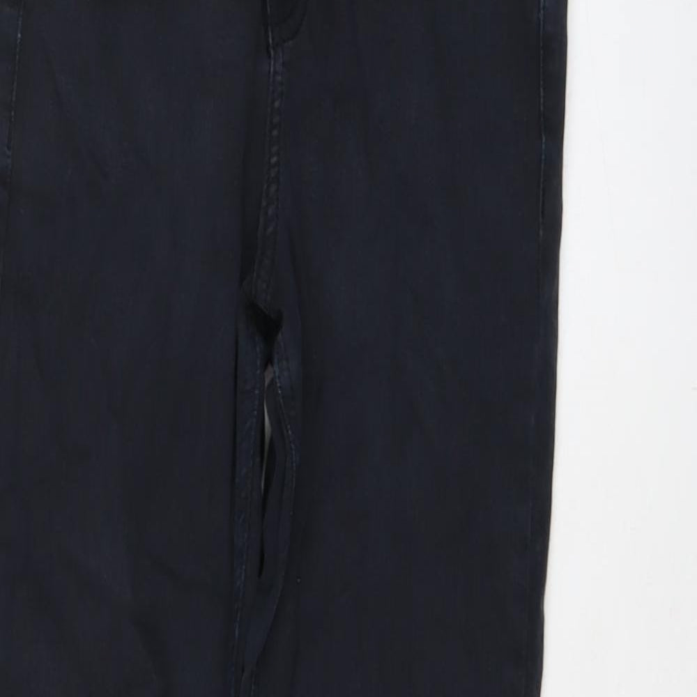 Topshop Womens Blue Cotton Skinny Jeans Size 28 L23 in Regular Button