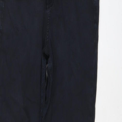Topshop Womens Blue Cotton Skinny Jeans Size 28 L23 in Regular Button
