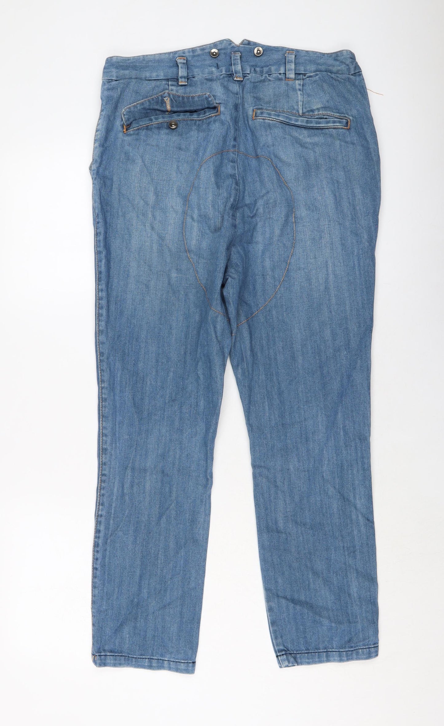 Mens UK Size 32 in Topman Regular Fit Straight Blue Jeans
