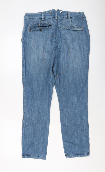 Mens UK Size 32 in Topman Regular Fit Straight Blue Jeans