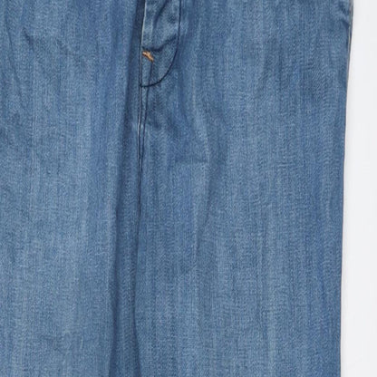 Mens UK Size 32 in Topman Regular Fit Straight Blue Jeans