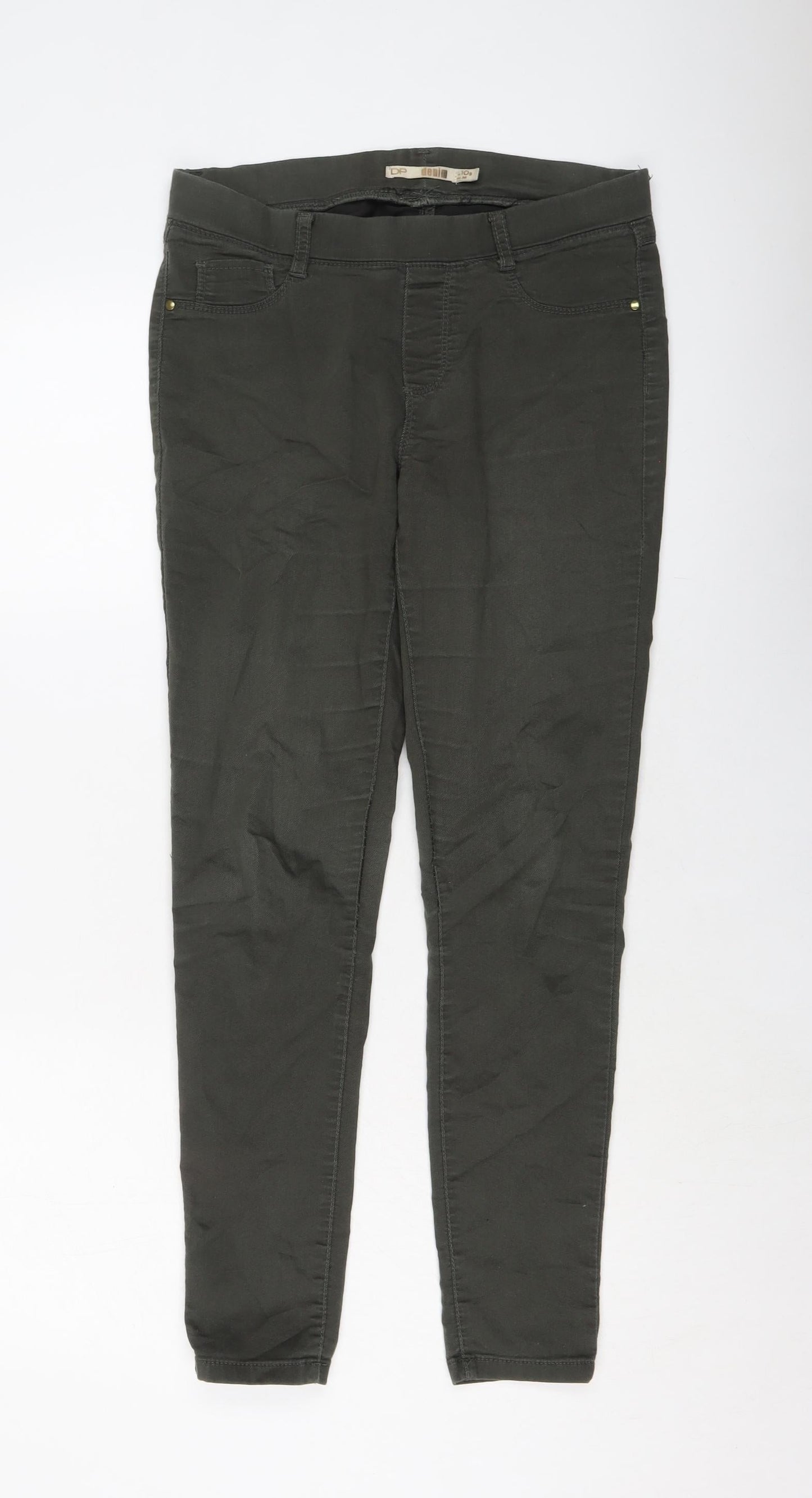 Dorothy Perkins Womens Green Cotton Jegging Jeans Size 10 L28 in Regular