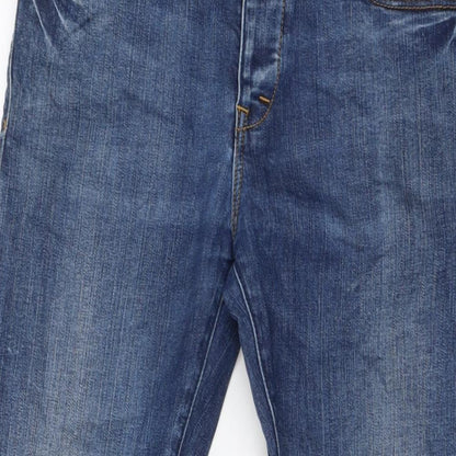 Lee Mens Blue Cotton Straight Jeans Size 31 in L27 in Regular Button