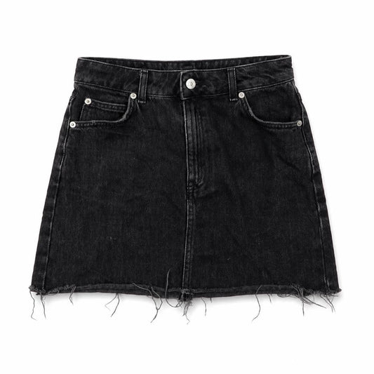 TRopsho[ Womens Grey Cotton Mini Skirt Size 8 Button