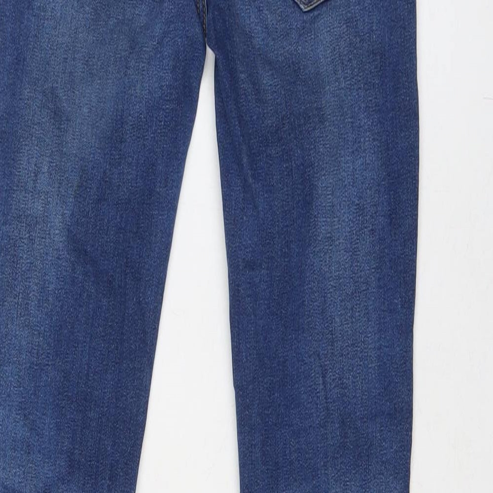 Zara Womens Blue Cotton Skinny Jeans Size 24 in L27 in Regular Button