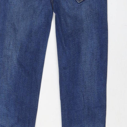 Zara Womens Blue Cotton Skinny Jeans Size 24 in L27 in Regular Button