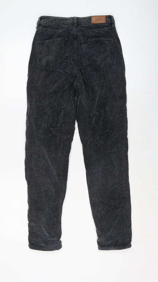 BDG Womens Grey Cotton Trousers Size 24 in L32 in Regular Button