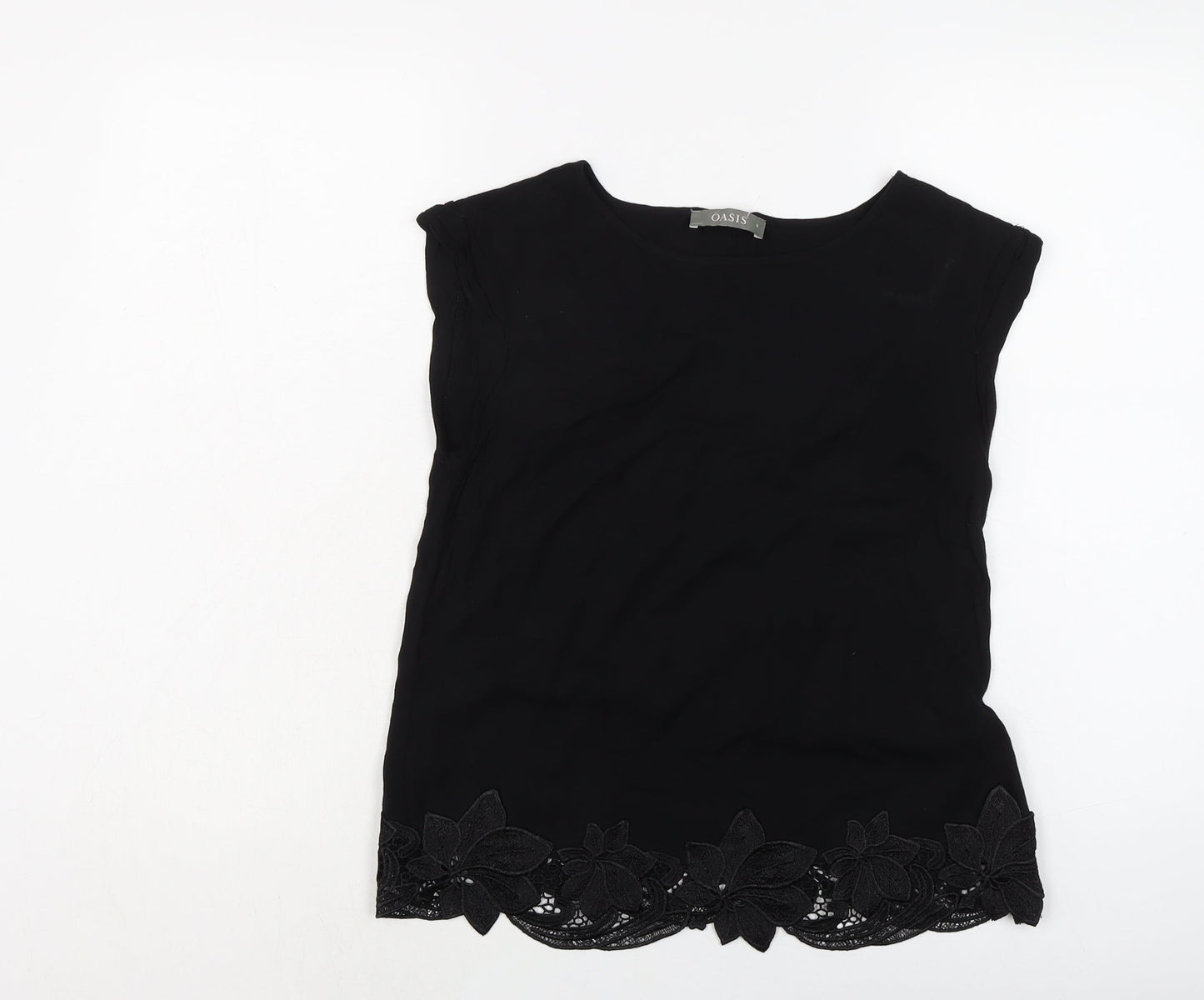Womens UK Size 8 Oasis Black Basic Blouse