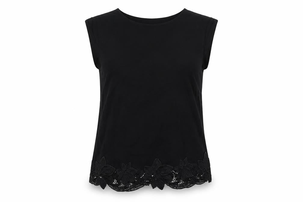 Womens UK Size 8 Oasis Black Basic Blouse