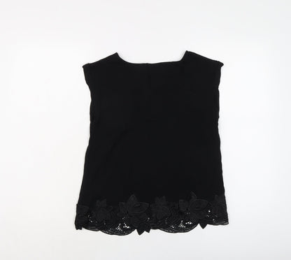 Womens UK Size 8 Oasis Black Basic Blouse