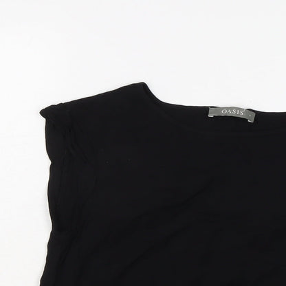 Womens UK Size 8 Oasis Black Basic Blouse