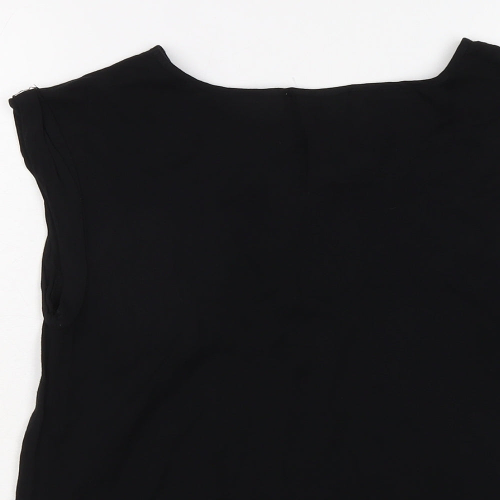Womens UK Size 8 Oasis Black Basic Blouse