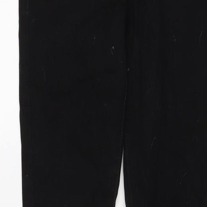 NEXT Womens Black Cotton Skinny Jeans Size 12 L27 in Regular Button