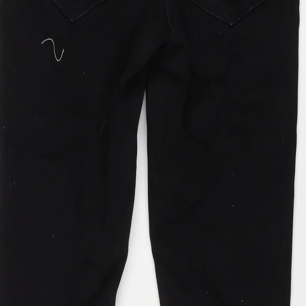 NEXT Womens Black Cotton Skinny Jeans Size 12 L27 in Regular Button