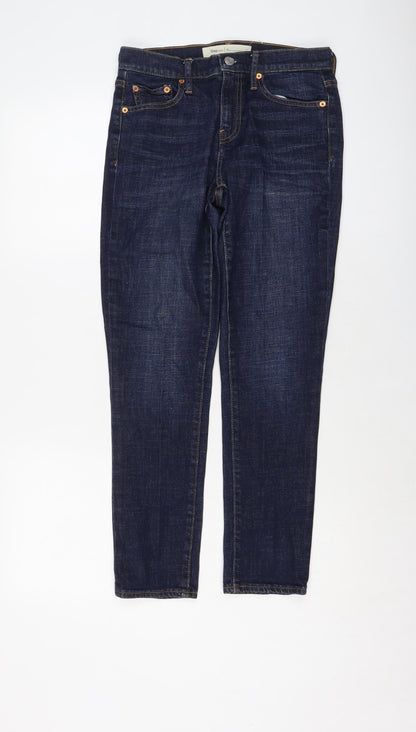Gap Womens Blue Cotton Straight Jeans Size 25 in L27 in Regular Button