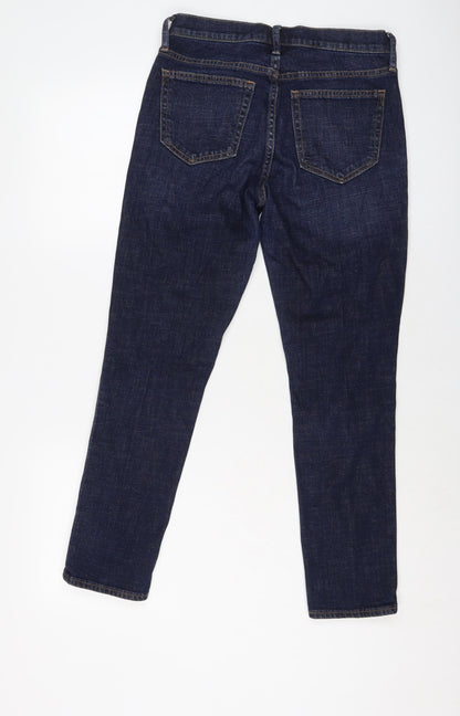 Gap Womens Blue Cotton Straight Jeans Size 25 in L27 in Regular Button