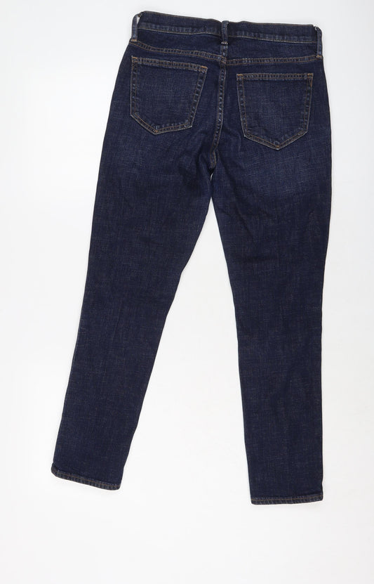 Gap Womens Blue Cotton Straight Jeans Size 25 in L27 in Regular Button