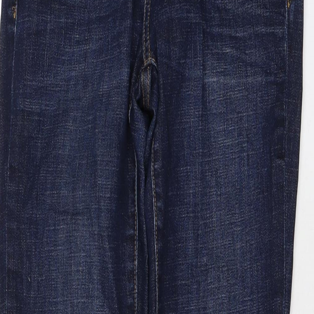 Gap Womens Blue Cotton Straight Jeans Size 25 in L27 in Regular Button