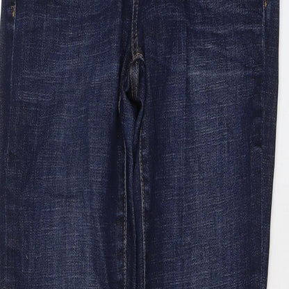 Gap Womens Blue Cotton Straight Jeans Size 25 in L27 in Regular Button
