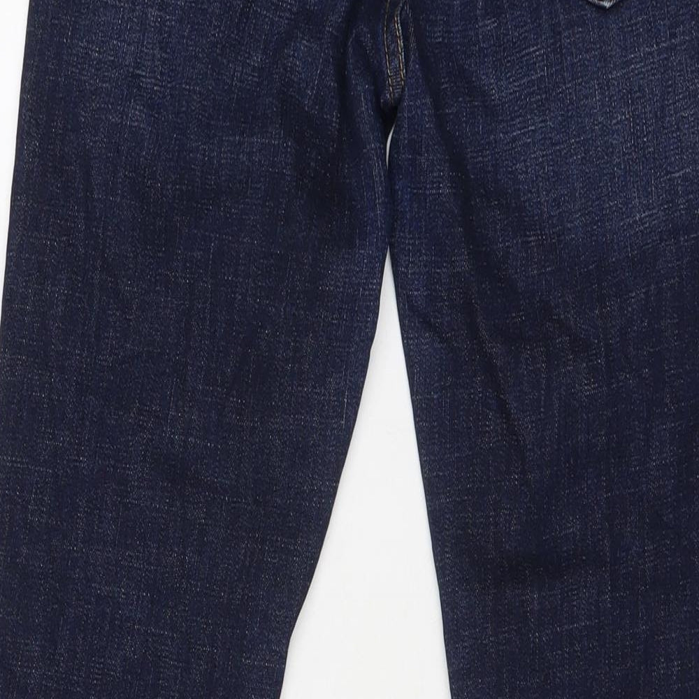 Gap Womens Blue Cotton Straight Jeans Size 25 in L27 in Regular Button