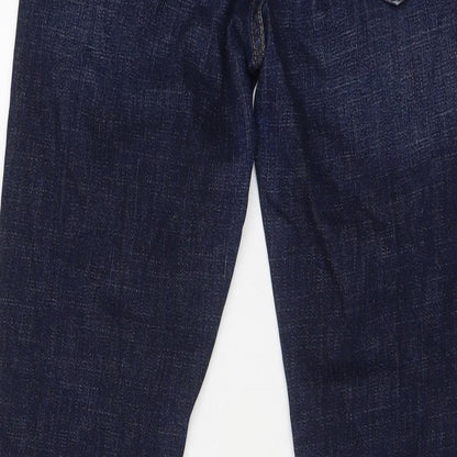 Gap Womens Blue Cotton Straight Jeans Size 25 in L27 in Regular Button