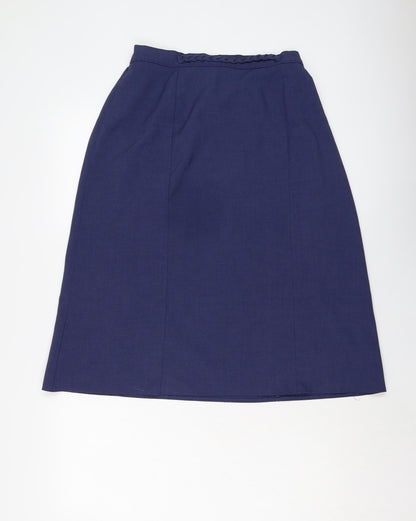 Berkertex Womens Black Polyester A-Line Skirt Size 14