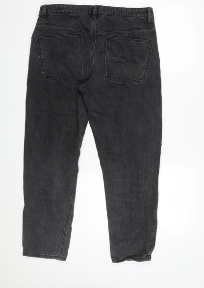 ASOS Mens Black Cotton Tapered Jeans Size 32 in L27 in Regular Zip