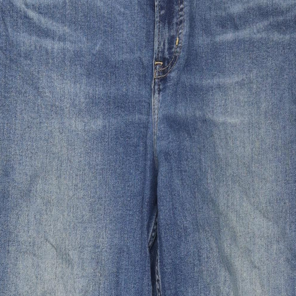Gap Womens Blue Cotton Cropped Jeans Size 33 in L26 in Regular Zip