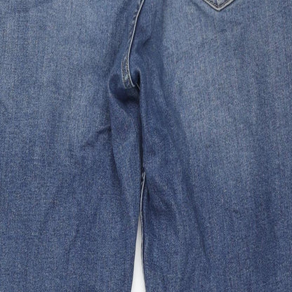 Gap Womens Blue Cotton Cropped Jeans Size 33 in L26 in Regular Zip